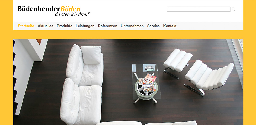 Corporate Website Büdenbender Böden für b3 interactive