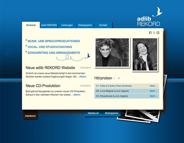 Startseite www.adlib-rekord.de