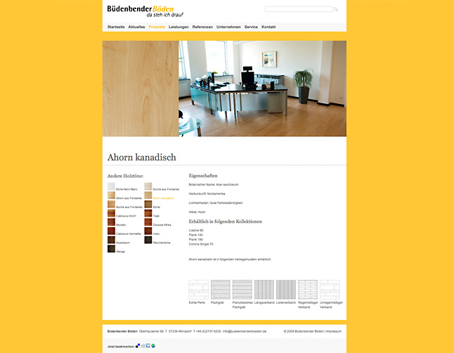 Detailansicht Parkettboden 