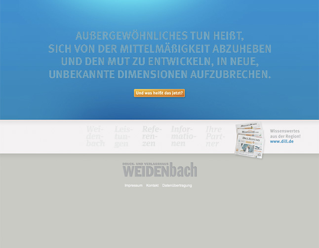 Startslide Druck- und Verlagshaus Weidenbach Website