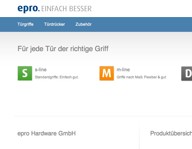 epro Startseite im Detail