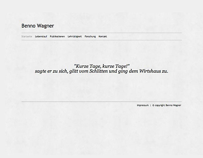 Startseite www.benno-wagner.net