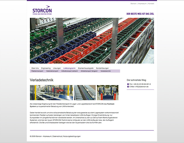 Übersicht Lieferprogramm der Storcon GmbH
